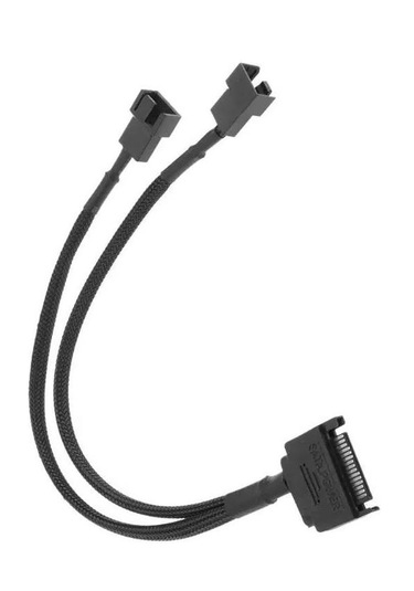 Sata Power To Fan Çevirici 2 Port Y Pin Pwm Çoklayıcı Fan Kablosu