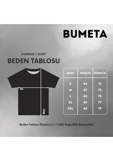 Bumeta Young Flames Urban Oversize Unisex Tişört T-shirt Siyah