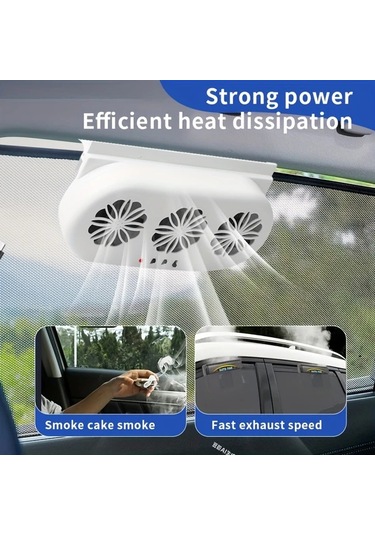 Xuweiwei Beyaz Kompakt Güneş Araba Havalandırma Fanı Usb Portlu Koku Duman Ve Hava Kirliliğini Giderir Taşınabilir Araç Soğutma Sistemi Pilsiz