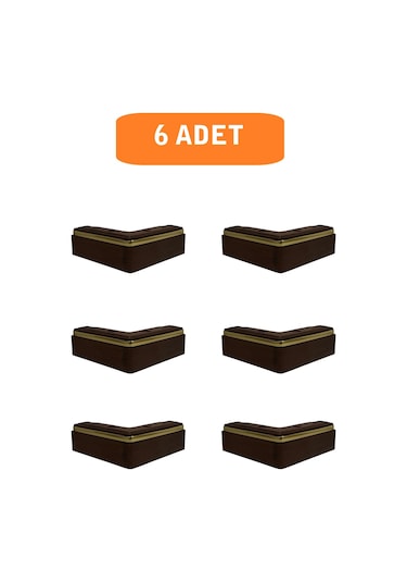 Homdep Kanepe Koltuk Tv Ünitesi Konsol Yükseltme L Model Plastik Ayak Ceviz 5cm 6 Adet Kahverengi