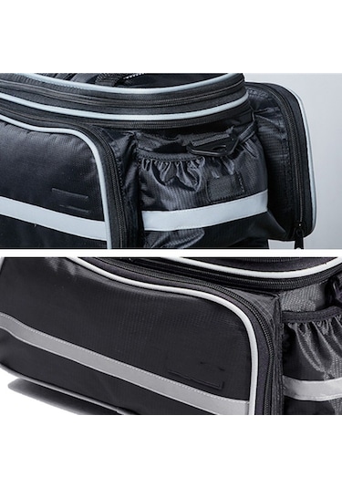 Dağ Bisikleti Arka Raf Su Geçirmez Çanta Siyah