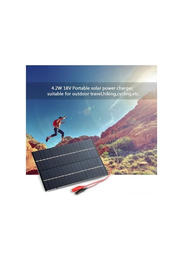 Pazly 4.2w 18v Polikristal Güneş Paneli - Taşınabilir Dıy Şarj Cihazı, Kamp & Seyahat İçin