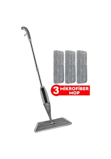 Cony Sprey Mop Gri 3 Mikrofiber Moplu Temizlik Seti