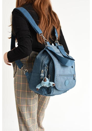 Ultra Hafif Kadın Sırt Ve El Çantası Mavi Model: 571-5a - Mavi