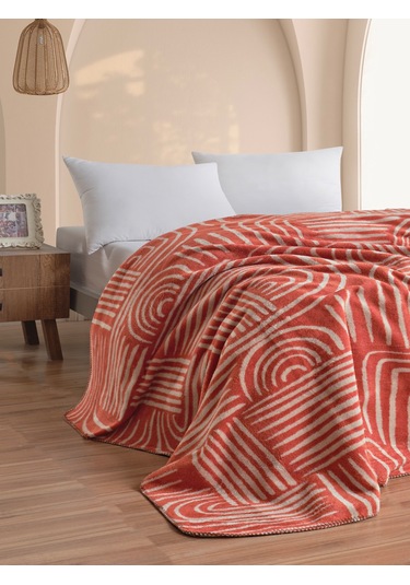 Pamela Çift Kişilik Battaniye 200x220 Cm Kiremit