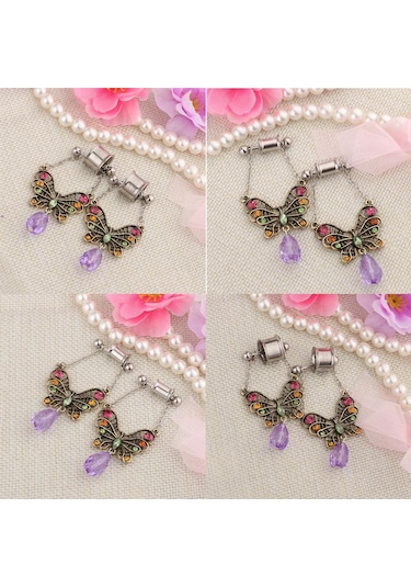 Suntek 2 Parça Paslanmaz Çelik Kelebek Kulak Tıkaçları 6mm Çok Renkli