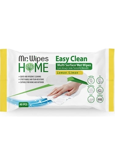 Farmasi Mr.wıpes Easy Clean Temizleme Mendili Limon Kokulu 40 Adet