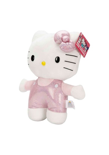 Hello Kitty Parıltılı Peluş Oyuncak 29 Cm Yumuşak Dokulu Simli Tulumlu Seri