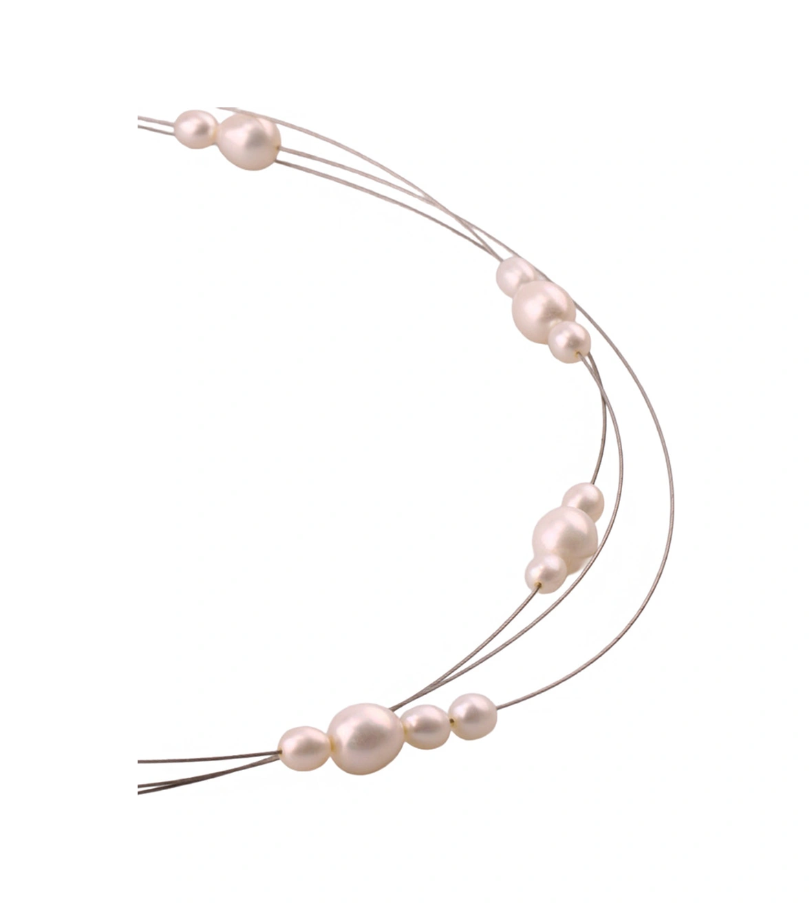 Masaliko İnci Şık Gümüş Kolye Ms3318, 925 Ayar Kadın Gümüş, Rodyum Kaplama Altın