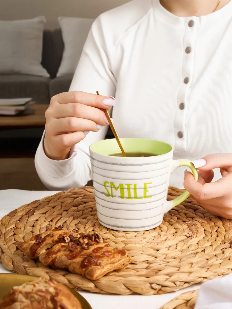 Good Sale Smıle Hediye Kutusunda Büyük 510 Ml Çay Kupası 387602740 Beyaz