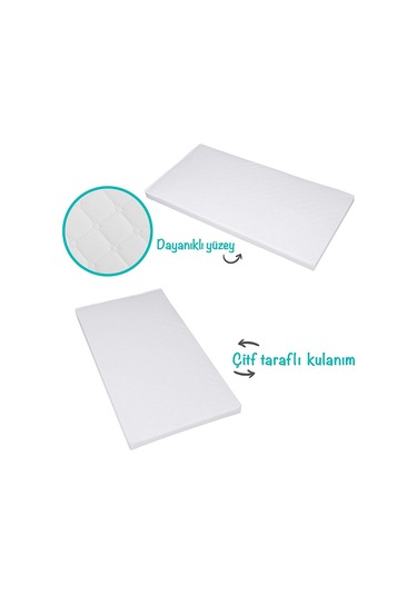 Baby'Ness Oyun Parkı Yatağı 60 x 120X5 Cm Beyaz