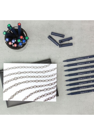 Schneider Pictus Fineliner Teknik Çizim Kalemi 8 Li Set