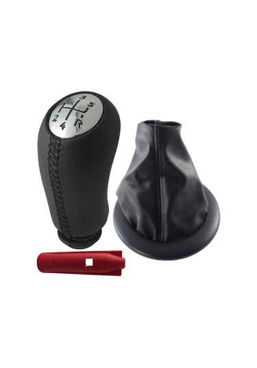 Renault Megane 2 Nikalaj Deri Vites Topuzu Siyah Vites Körük Takı siyah