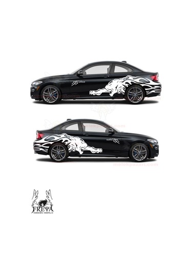 Jaguar Araba Arka Çamurluk Sticker, Jaguar Araba Yan Kapı Çıartma