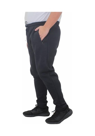 Starbattal Büyük Beden Fermuarlı Eşofman Altı 3Ip 11517 Lacıvert-Lacivert