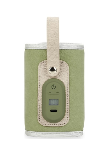 Maiyame Dışarıda Kullanıma Uygun Anne Çanta, Usb İle Sıcaklık Ayarlı Bebek Biberon İçin Isıtıcı Ve Koruyucu Çanta Yeşil Yeşim Yeşil
