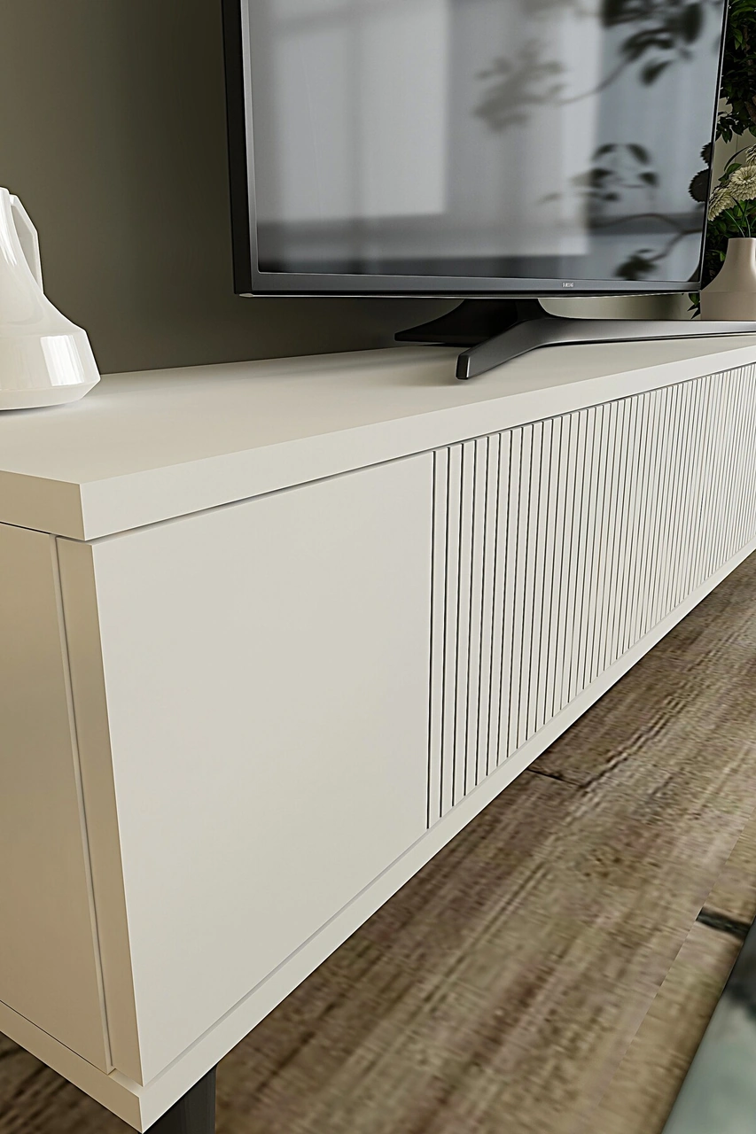 Tsa1203b - Corsatv120 Tv Stand, Tv Sehpası Beyaz 120cm Beyaz