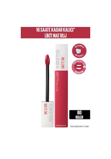 Maybelline New York Super Stay Matte Ink Likit Ruj 80 Ruler