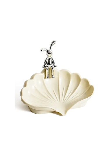 Qingmipy Abs Plastik Banyo/ Mutfak Sabun Dağıtıcı, Dayanıklı, Kolay Doldurulabilir, 1 Adet, Beyaz Krem