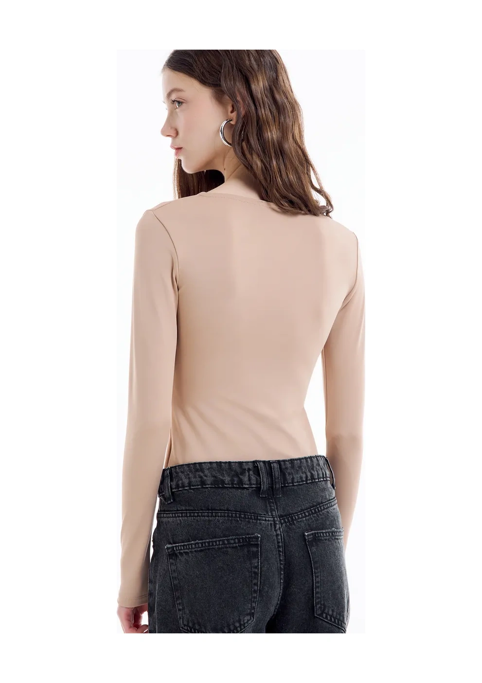 Tvoe Uzun Kollu Askılı Kazak 196406245 Bej