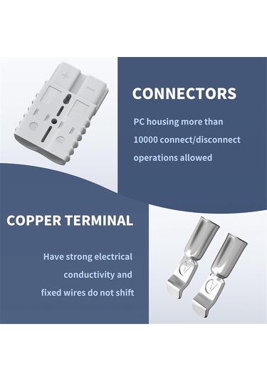 Xurunkeji 350 Amper Akü Hızlı Bağlantı/çıkartma Konnektörü, Araba Vinç Römork İçin Kablo Demeti Fiş Konnektör Kiti