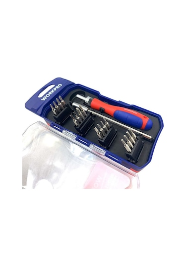 Workpro Wp200516 18 Parça Profesyonel Cr-v Cırcırlı Hassas/elektronikçi Bits Tornavida Seti Fr Wp200516