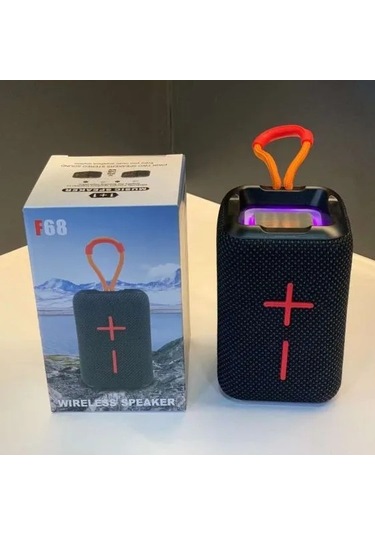 F68 Saplı Taşınabilir Bluetooth Hoparlör, Renkli Işıklar, Tws