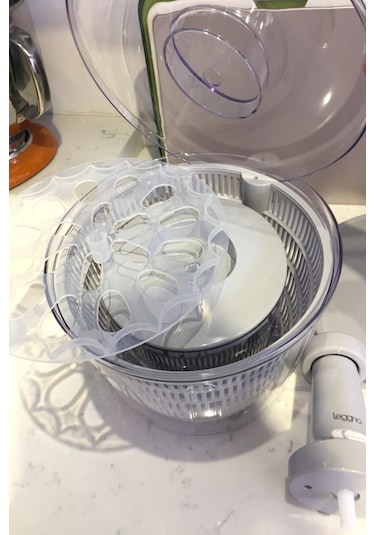 Leggno Pratıco Kapaklı Salata El Rende Seti Gri