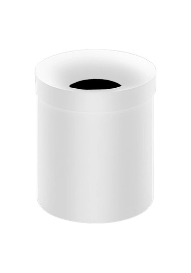 Çöp Kovası, Çemberli, 5lt - Mat Beyaz Krom