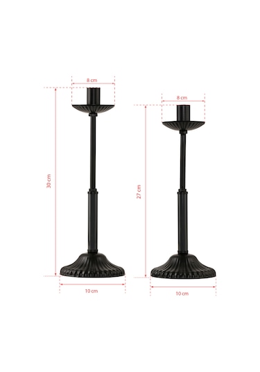 Dede İkili Mumluk Antrasit Siyah