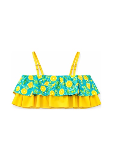 Beniizle Desenli Kız Çocuk Bikini Takımı Yeşil
