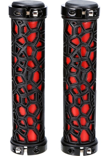 Bisiklet Gidon Tutacakları Kaymaz Kauçuk Gidon Ucu Tutacakları Kırmızı