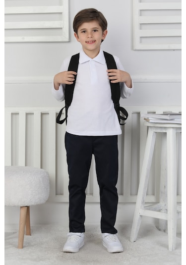 Erkek Çocuk Okul Sweatshirt BEYAZ