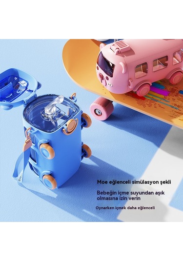 Jian Fan Boun-off Kapağısu Bardağıara Baba Hasır Bardağıocuk Plastik Bardak-mavi Mavi