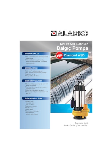 Alarko Wsd 25-17 1.1B 1.5 Hp Monofaze Dalgıç Pompa