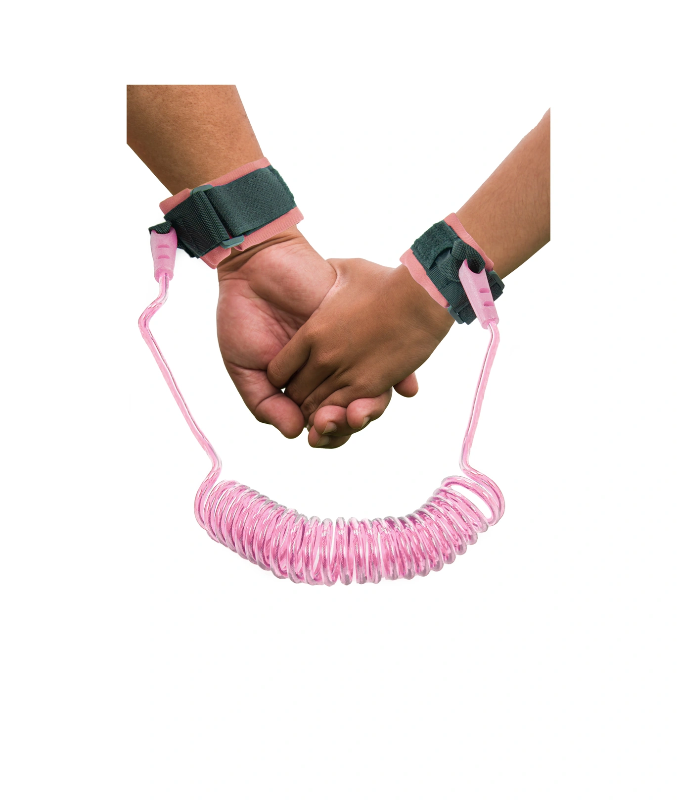 Hac Umre Çocuk Güvenlik Bilekliği Kayıp Önleyici Spiral Kordon - Pembe Pembe
