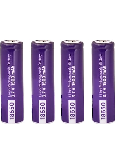 Power-xtra 18650 3.7v 1500mah Li-ion Başlıklı Şarjlı Pil 4 Adet