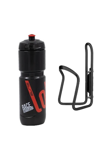 Elite Super Loli 800ml Bisiklet Matara Kafes Seti Siyah