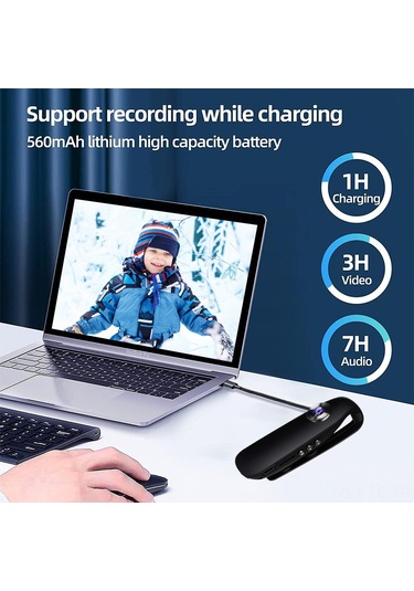 Skycity 1080p Fhd Dijital Ses-video Kaydedici, Taşınabilir Tasarım, Hareket Algılama, 128gb Micro Sd Desteği, 3 Saat Kayıt Süresi, Windows/mac/linux Uyumlu
