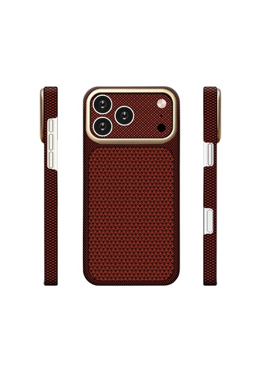 İphone 18 Pro Max Uyumlu Kılıf M-safe Şarj Özellikli Zore Paris Nexel Sert Pc Kapak Bordo