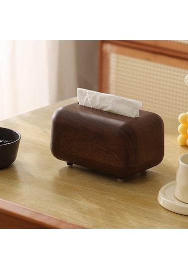 Pazly Suntek Peçete Mendil Kutusu Kapağı Kahverengi Ev Dekoru Oj - Pratik Ve Şık Kahverengi