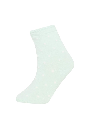 DeFacto Kız Bebek Dikişsiz 5'li Pamuklu Uzun Çorap C9103A5NSKR1 Çok Renkli