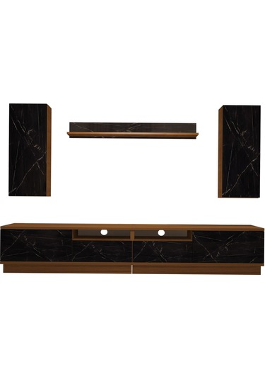 Decoraktiv Trendstyle 5220ds Slm Tv Ünitesi Tv Sehpası Ceviz - Siyah Mermer