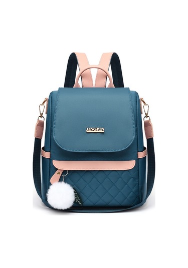 Fosenze 2021 Yeni Tasarım Kadın Sırt Çantası, Şık Ve Pratik, Çapraz Askılı Seyahat Çantası, Mavi Renk Çok Renkli