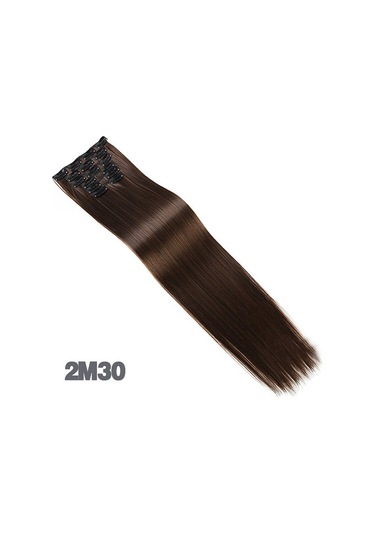 Qingmipy "24 Inç Klipsli Saç Uzatma Seti - 6 Parça 16 Klips, Doğal Görünüm, Isıya Dayanıklı" Diğer