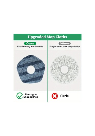 Xuweiwei 16 Adet Eufy X10 Pro Omni Robot Süpürge Yıkanabilir Yeniden Kullanılabilir Yan Fırçası Hepa Filtresi Mop Bez Toz Torbası