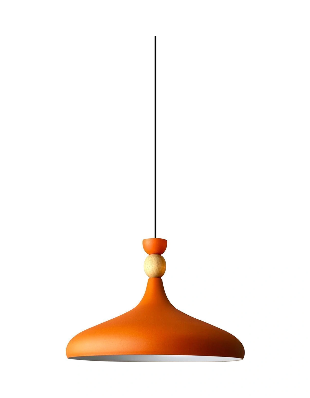 Turuncu Ahşap Şapka Tekli Avize Sarkıt Salon Mutfak Cafe Butik Lamba Aydınlatma Avizeler Turuncu