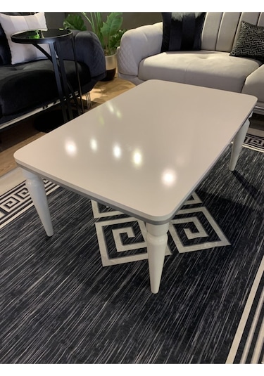 Akset Orta Sehpa Lüx Krem Gümüş