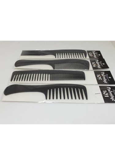 Palmiye Tarak Seti Seti Siyah 4'lü