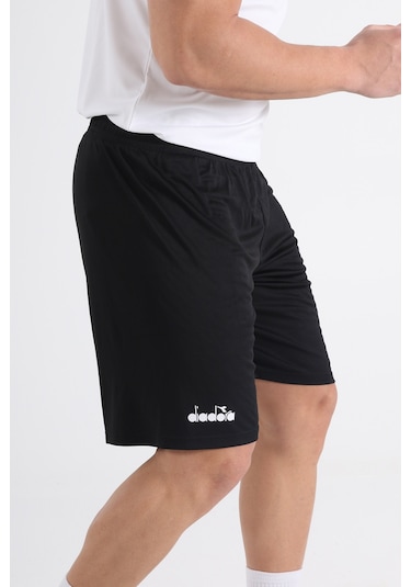 Diadora Düz  Siyah Antrenman - Spor Şort - DDANT-SORT